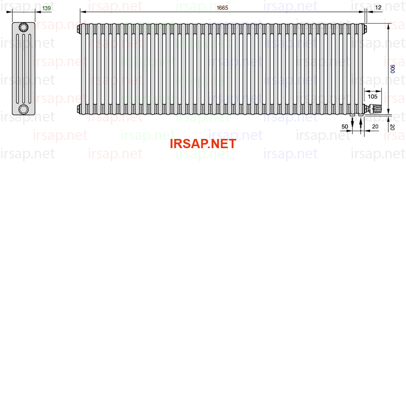 Радиатор IRSAP Tesi 40900/37 T26 CL 01